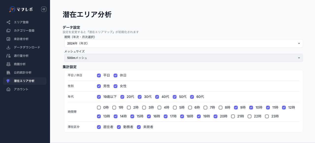 人流マーケティングツール「マチレポ」をメジャーアップデート<br>「潜在エリア分析機能」を新たに搭載