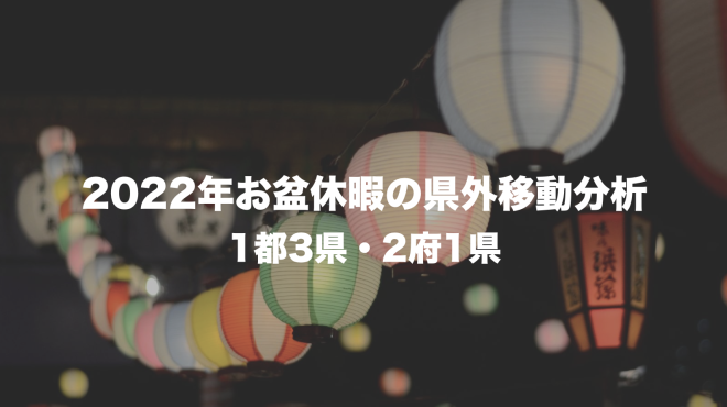 2022年お盆休暇の県外移動分析